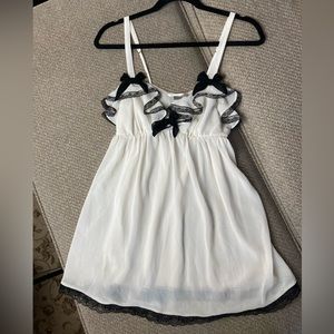 VS Cream & Black Sheer Lingerie 🖤